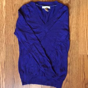 Purple Banana Republic v-neck sweater